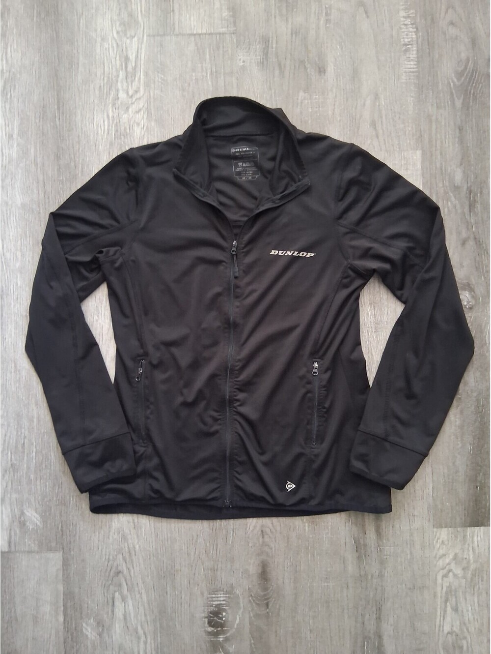 Dunlop Women's Medium Black Performance Athletic Full Zip Track Jacket Sweater
